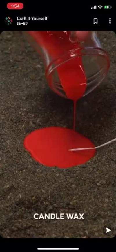 A great way to have your table covered in wax and dirt!