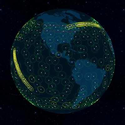 Starlink Visualization | satellitemap.space