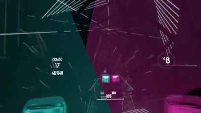 I hope this counts as a meme but i think it does its me playing Fallen Kingdom in beat saber enjoy <3