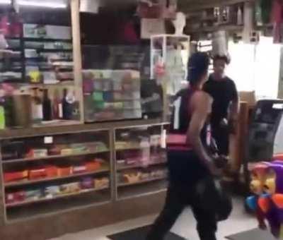 Messing with the wrong shopkeeper