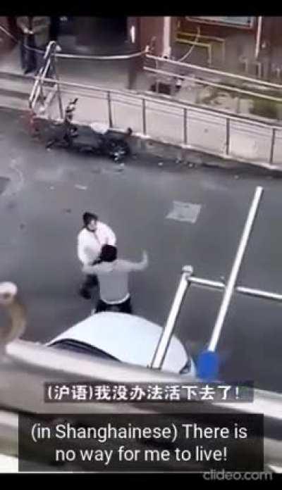Man Losing His Shit At Shanghai's Lockdown
