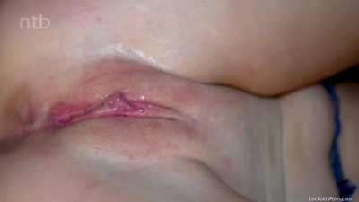 Hubby films that messy creampie bbc left in his wife's pussy