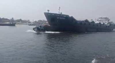 A passenger ferry was pushed and drowned by a large Vessel today in Bangladesh. More than 100 people are dead or missing.