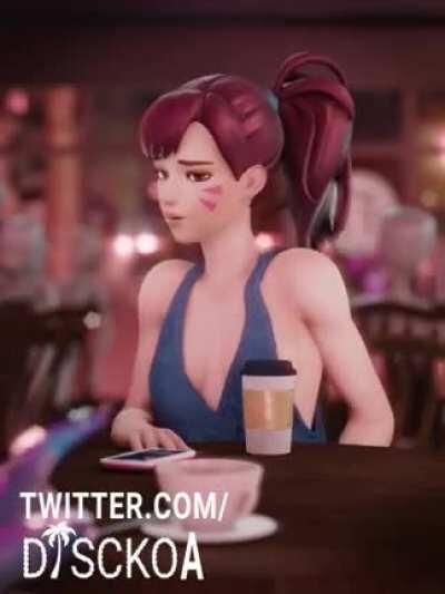 D.Va & Sombra on a café, (DisckoA) [Overwatch]
