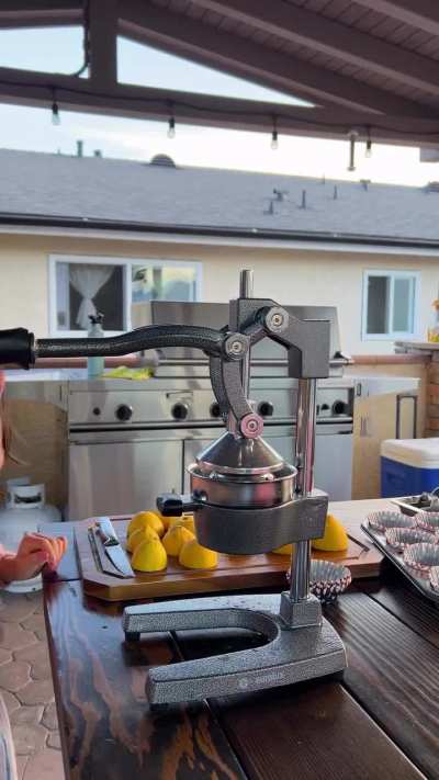 Perfect juicer — but the user’s brain seems to be missing.