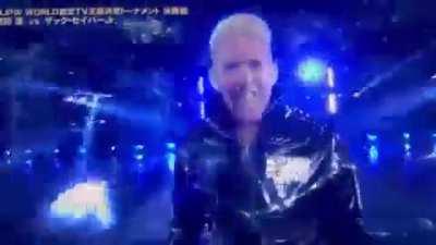 British Wrestler on the biggest wrestling event of the year in Japan with an important message: “Hey Rishi Sunak! Pay nurses, d**khead! Pay nurses a living wage!”