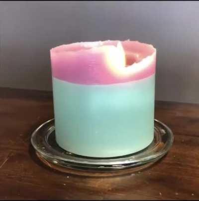 Spiral Burning Candle Time Lapse