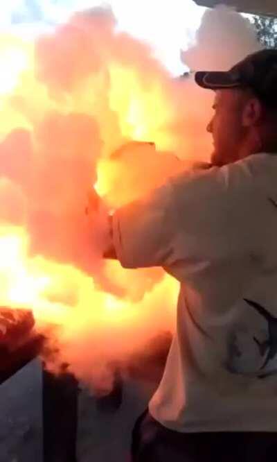 Nothin better than a face full of flames