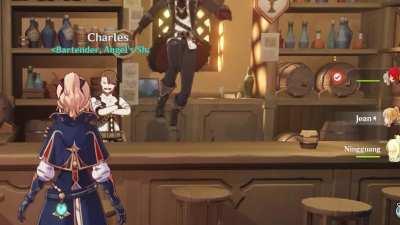 Diluc-senpai shows you Bartending 101