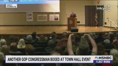 Mike Flood - ''I support Elon Musk and the department of government efficiency.'' *Town hall boos*