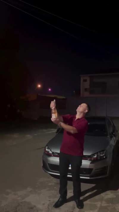 Popping the champagne