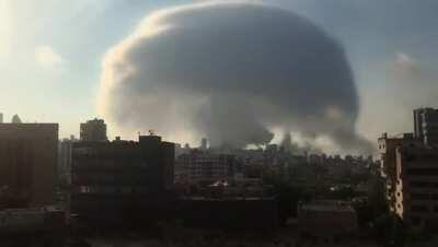 The Beirut explosion yesterday filmed by me I'm good