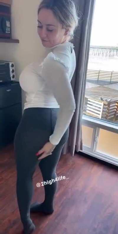 Showing off her new outfit