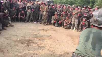 US Marines have a dance off with South Korean Marines