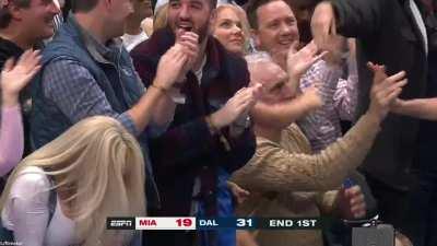 [Highlight] Luka Doncic drills the long range triple to beat the buzzer at the end of the 1st quarter vs the Miami Heat!