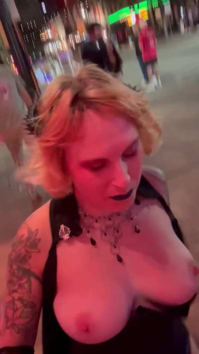 Moments before my tits upset a street preacher