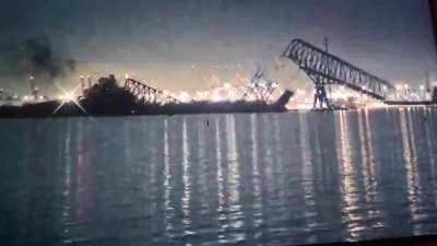 A major bridge has collapsed in Baltimore after a ship collided into it.