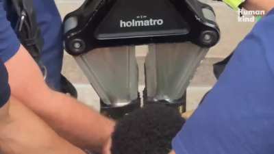 Stuck boy gets rescued from handrail by Firefighters