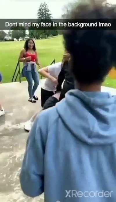 2 girls fight outside of our school