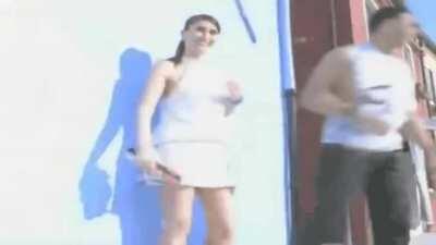 Akshay taking a good feel of bebo.