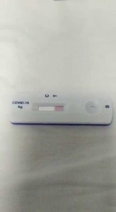 Covid test positive with water 💧 nothing to see here