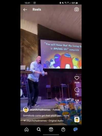 Where can I find a creepy old guy trying hard to be relatable? Oh yeah, youth group.