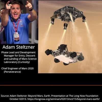Adam Steltzner (Chief Engineer of the Mars 2020 mission) on coming up with the concept of the sky crane to land the Curiosity rover.