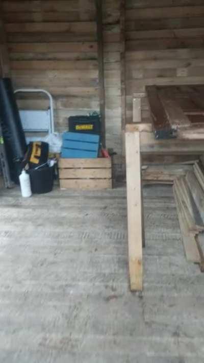 Built a workshop almost for free from pallets I collected including reusing the nails. Took 5 weeks