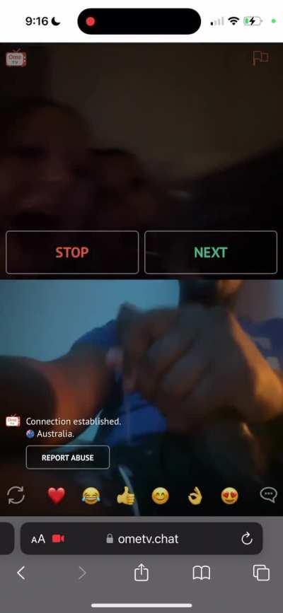 Australian chicks watching me nut