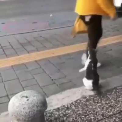 Random Kitten casually attacking pedestrians as they pass by.