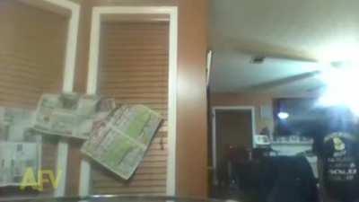 Giant jenga on a glass table