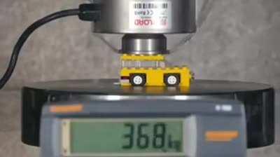 Basic Lego structures can endure extreme pressure