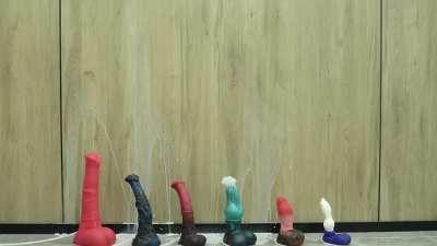 The ejaculate is about to start, which one will you bet on?