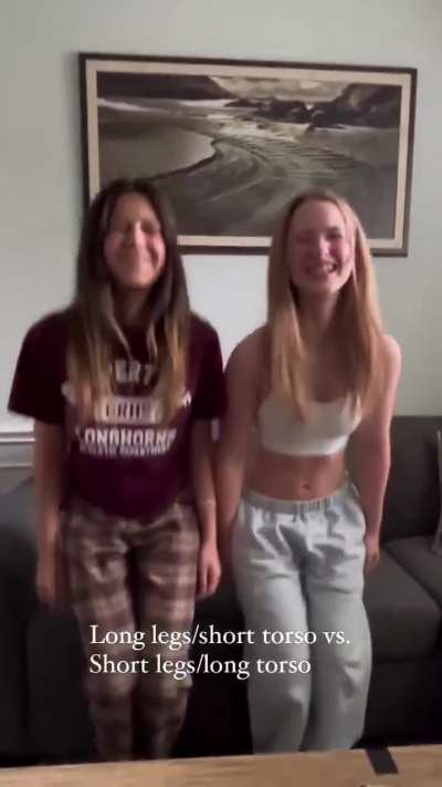 Good showcase how people's bodies are built differently