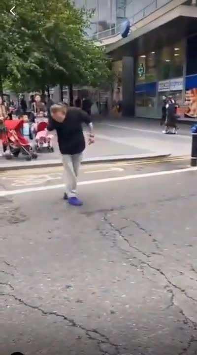 What could go wrong with blocking a bus and talking trash?