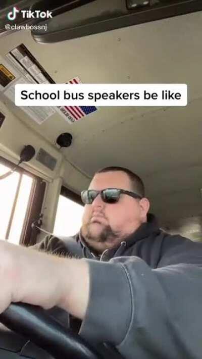 Kai mokyklos autobuse kazkas visu garsu pajungia muzikos