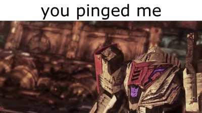 you pinged me