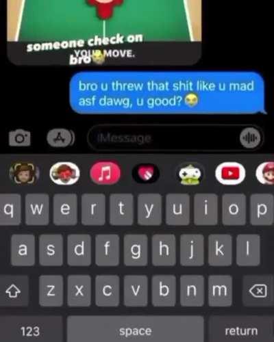 The hate in that throw