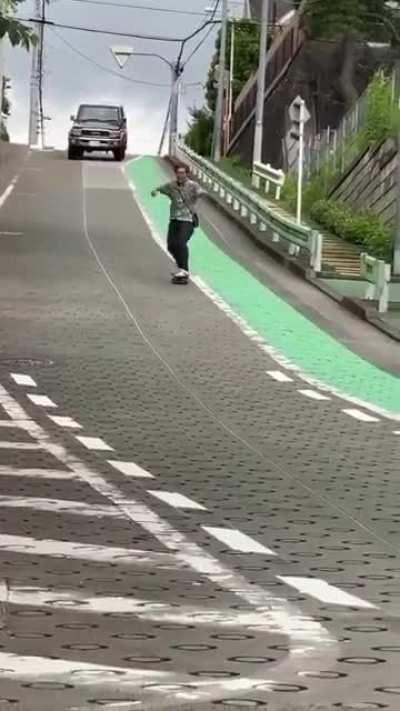 Downhill skateboarding always leads to meatcrayon