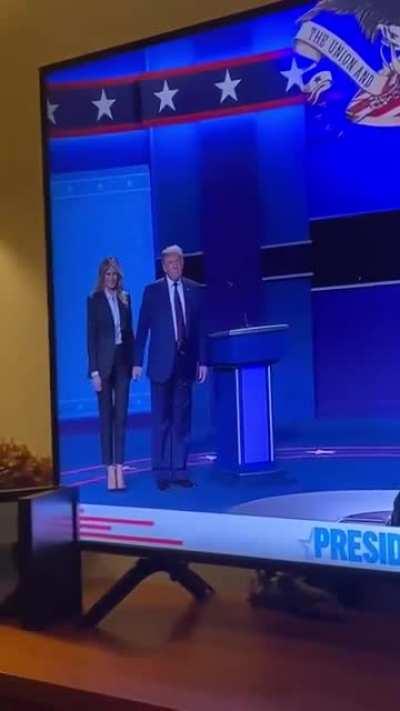 Trump when he saw Joe Biden getting a hug from Jill Biden.