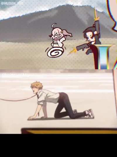 Side by side comparison : Nikke version by Musan pro and original Chainsawman OP 1 