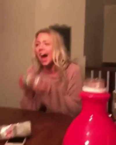 WCGW chewing on a beer can...