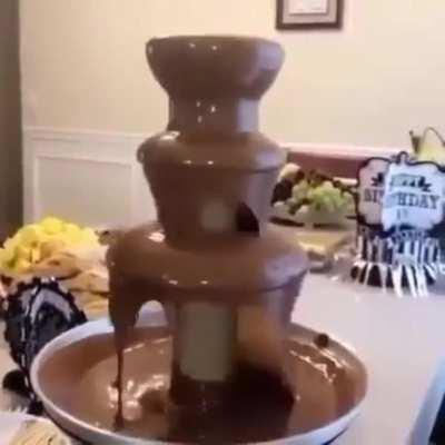 Blursed chocolate fountain