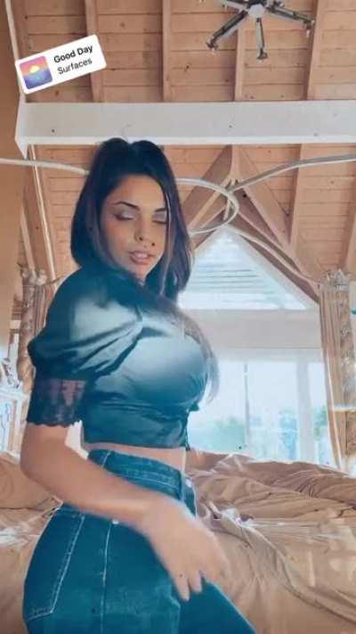 Checking herself out