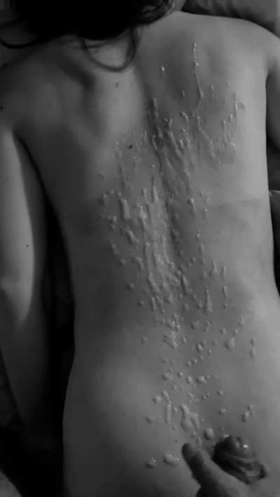 Back painted in greyscale