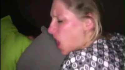 tried her best to pretend sleep