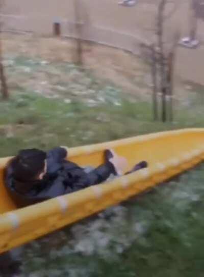 What could go wrong going down a slide?