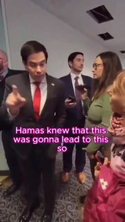 The next US Secretary of State Rubio replies to Israel/Hamas conflict questions