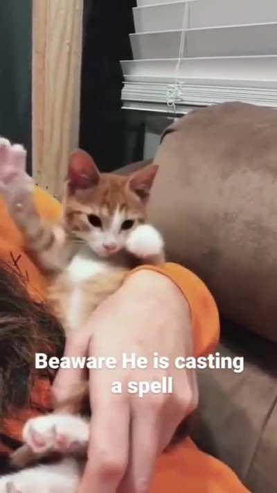 What spell do you think he is casting?