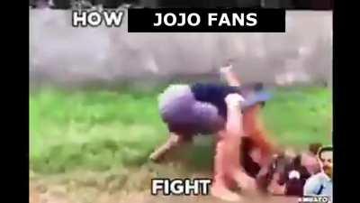 A fight at the jojo gathering, near anime expo 2019 (REAL)